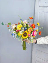Load image into Gallery viewer, Free-Form Wedding Bouquet with Wildflowers, Colorful Bridal & Bridesmaid Bouquet