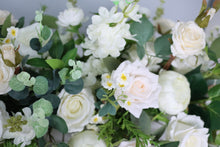 Load image into Gallery viewer, Ivory White - Table Runner, Fireplace Decor, Head Table Decor, Wedding Table Centerpieces, Sweetheart Table Decor, Bridal Shower