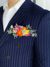 Load image into Gallery viewer, Pocket Boutonniere with Wildflowers for Colorful Wedding