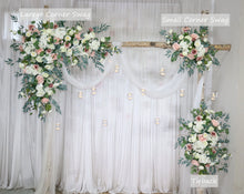 Load image into Gallery viewer, Wedding Arch Flowers in Dusty Pink, Blush & White, Dreamy Garden Décor