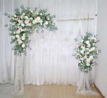 Load image into Gallery viewer, Wedding Arch Flowers in Dusty Pink & White , Elegant Outdoor Ceremony Décor