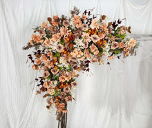 Load image into Gallery viewer, Wedding Arch Flowers in Terracotta & Rust Orange, Cozy Autumn Ceremony Décor
