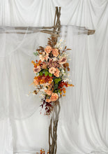Load image into Gallery viewer, Wedding Arch Flowers in Terracotta & Rust Orange, Cozy Autumn Ceremony Décor