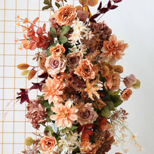 Load image into Gallery viewer, Wedding Garland Flowers in Terracotta & Rust Orange, Fall Ceremony Backdrop Décor