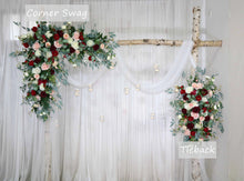 Load image into Gallery viewer, Wedding Arch Flowers in Burgundy & Blush Stunning Ceremony Backdrop Décor