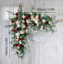 Load image into Gallery viewer, Wedding Arch Flowers in Burgundy & Blush Stunning Ceremony Backdrop Décor