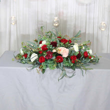 Load image into Gallery viewer, Wedding Head Table Flower in Burgundy & Blush, Stunning Ceremony Décor