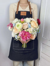 Load image into Gallery viewer, Free-Form Bridal Bouquet in Spring Color, Wildflowers Boho Wedding Bouquet
