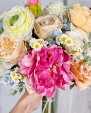 Load image into Gallery viewer, Free-Form Bridal Bouquet in Spring Color, Wildflowers Boho Wedding Bouquet
