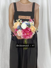 Load image into Gallery viewer, Free-Form Bridesmaid Bouquet in Spring Color, Wildflowers Boho Wedding Bouquet
