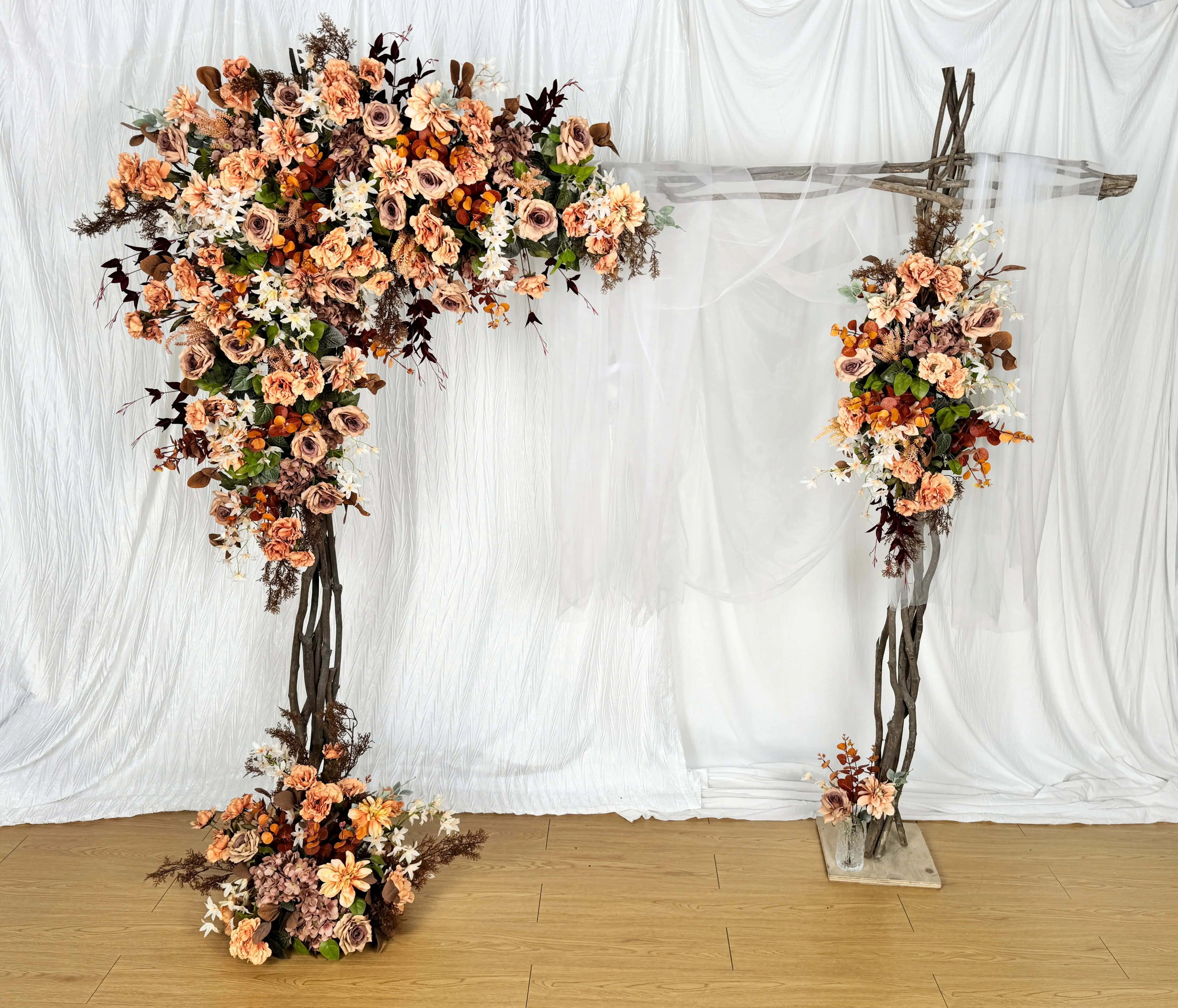 Wedding Arch Flowers in Terracotta & Rust Orange | Cozy Autumn Décor ...