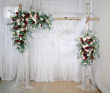 Load image into Gallery viewer, Wedding Arch Flowers in Burgundy &amp; Blush  Stunning Ceremony Backdrop Décor
