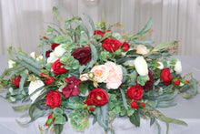 Load image into Gallery viewer, Wedding Head Table Flower in Burgundy &amp; Blush, Stunning Ceremony Décor
